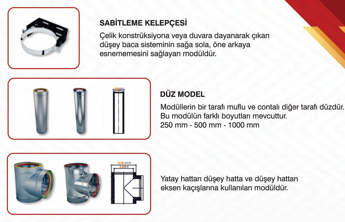Sabitleme Kelepçesi Düz Modül
